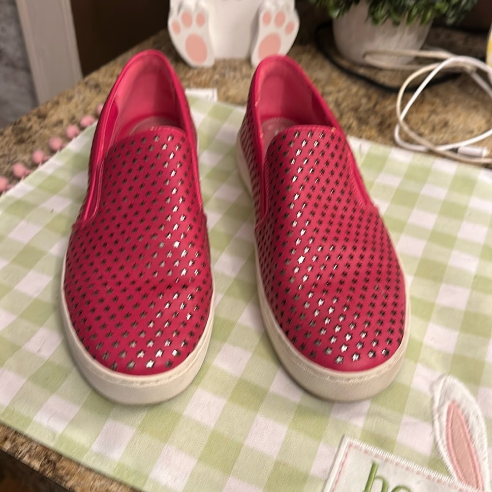 Michael Kors pink slip on sneakers